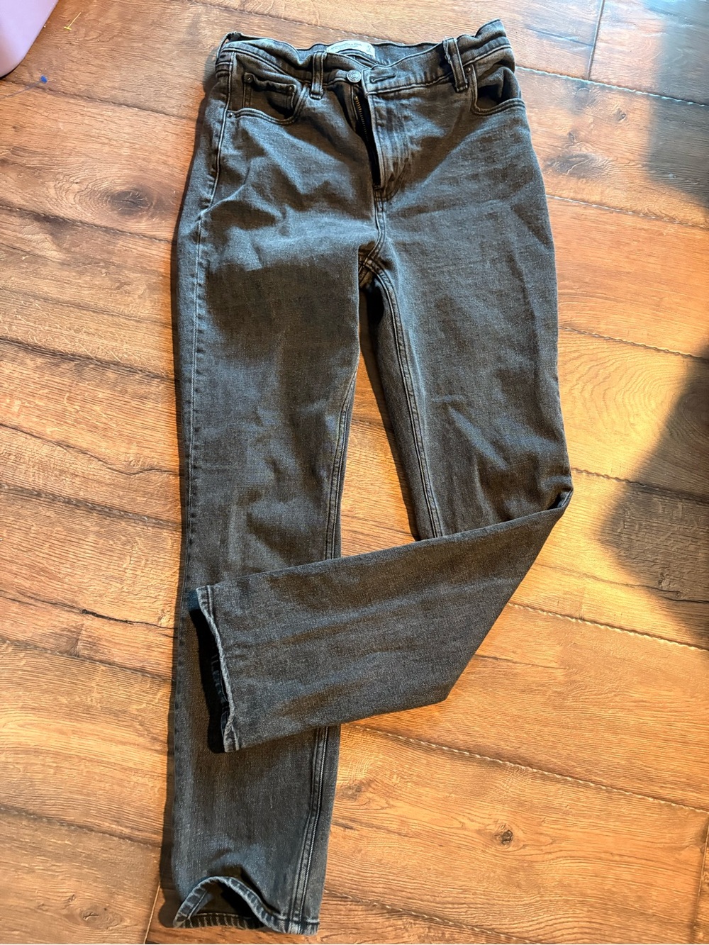 Abercrombie & Fitch Straight Leg Jeans - Charcoal Blacku